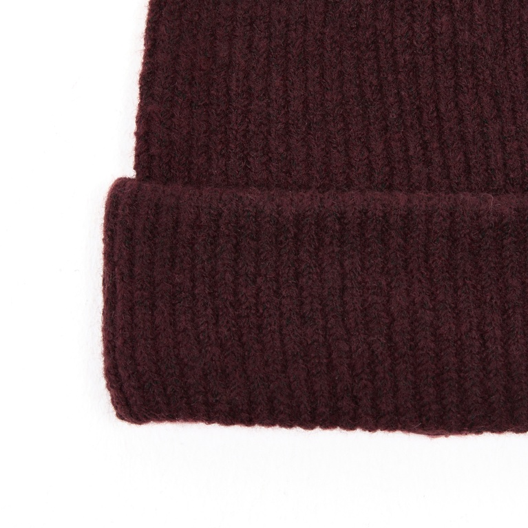 Rib-knit beanie "Bim star" Burgundy